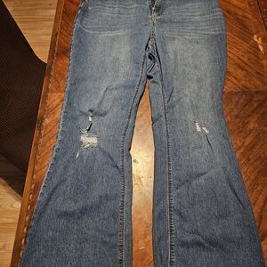 A3 Denim Women's Plus Size High Rise Flare Jeans